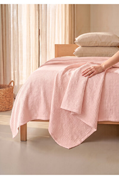 PureText | Pureeasy | %100 Pamuk Waffle Desenli Çift Kişilik Pike | 200x220cm...