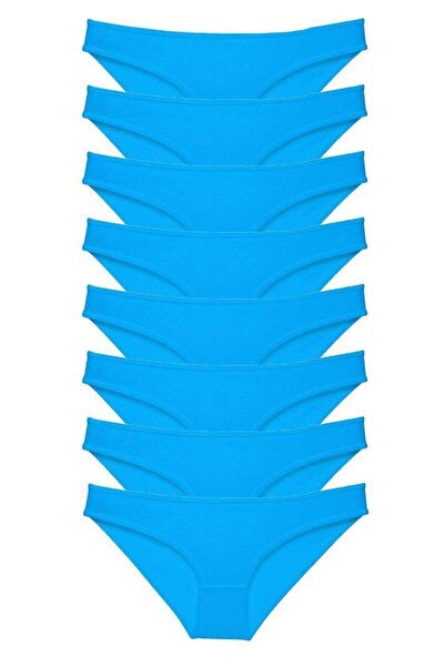 Mestore 8 Pieces Super Eco Set Lycra Women's Slip Panties Blue