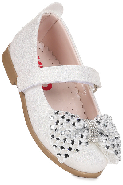 Kiko Kids Dongan Velcro Stone Bow Cipele za devojčice / Dječje balerina cipele