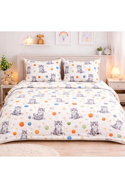 Pucioasa Set lenjerie pat dublu cu husa pilota 220x240, cearsaf 240x270cm, bu...