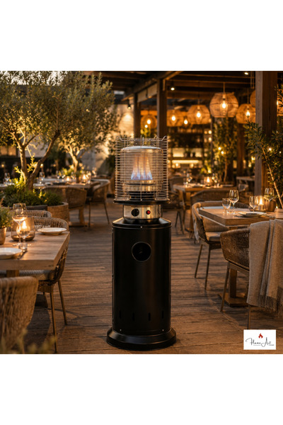 Flame Art Concept LPG Dış Mekan Isıtıcı 41.000 BTU 360° Isı Yayılımı Elektron...