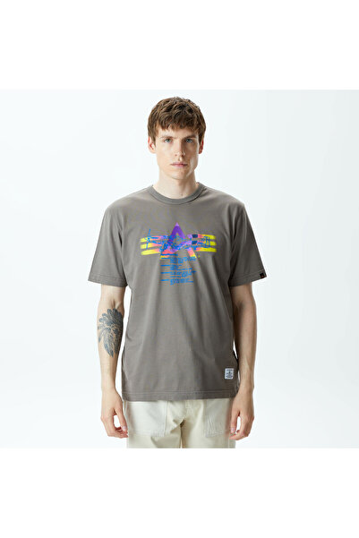 Alpha Industries Alpha Gradient Unisex Gri T-Shirt