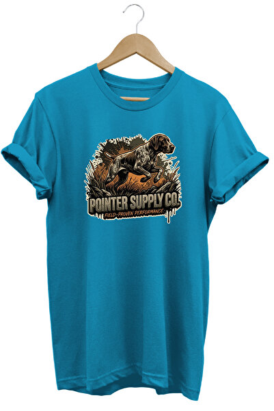 WİDİ Unisex Pointer Co Printed T-Shirt - Hunter Dogs Series Crew Neck Cotton ...
