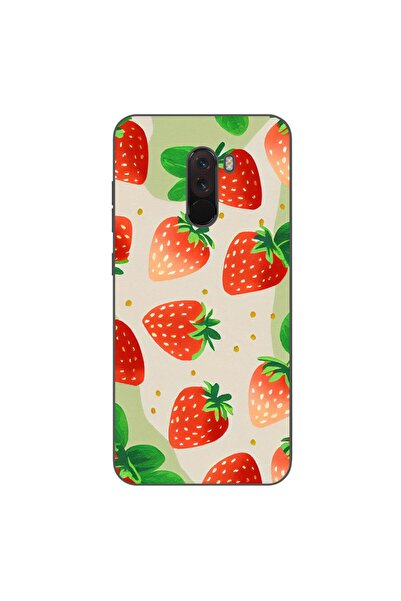 OEM Husa compatibila cu Xiaomi Pocophone F1 Silicon Gel Tpu Model Capsuni Pat...