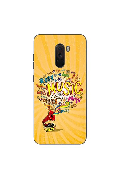 OEM Θήκη συμβατή με Xiaomi Pocophone F1 από σιλικόνη TPU με σχέδιο μουσικής σ...