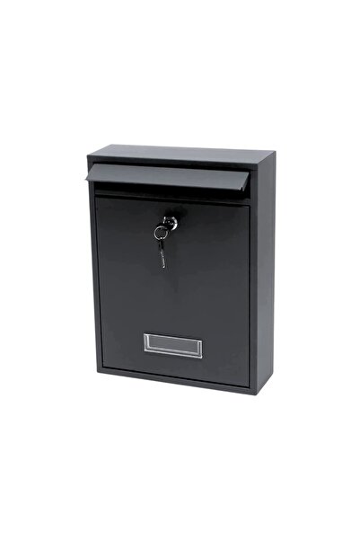 OEM Letter box, galvanized steel, black, 32 x 21.5 x8.5 cm, 26732