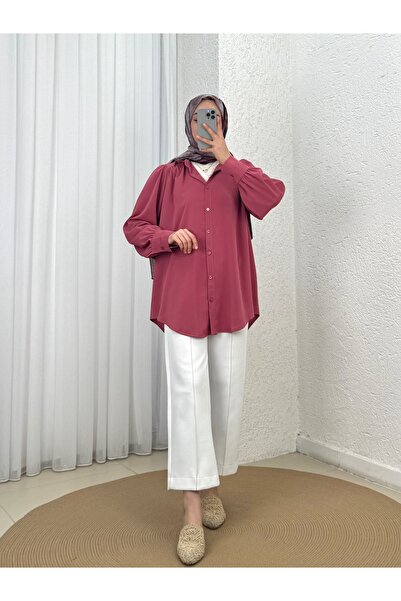 Holehola Çilay Long Jessica Shirt-Hk011 Dried Rose