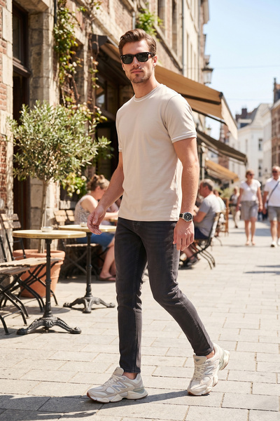 Buratti Cotton Slim Fit Low Waist Jeans Men's Jeans 1135C87Napoli