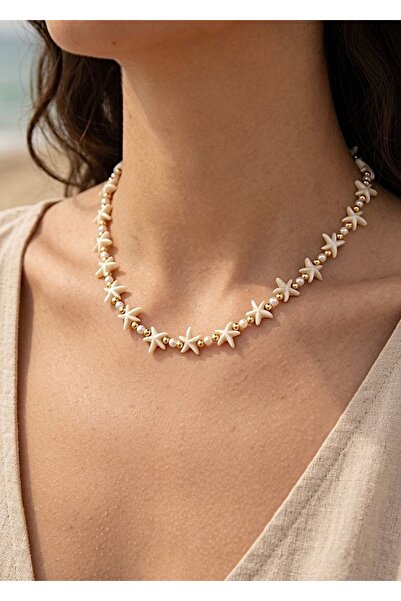 takıtarzım Starfish Cream Women's Necklace
