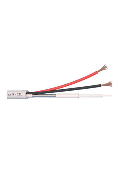 ELAN Microcoaxial cable + power supply 2x0.5, 100% Copper, 100m MCX75-2x0.5