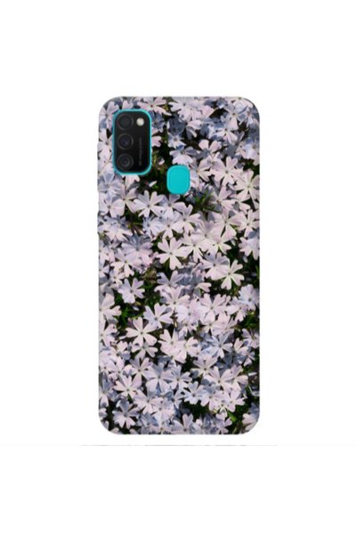 Other Samsung M21 Flowers white Transparent Silicone TPU Θήκη