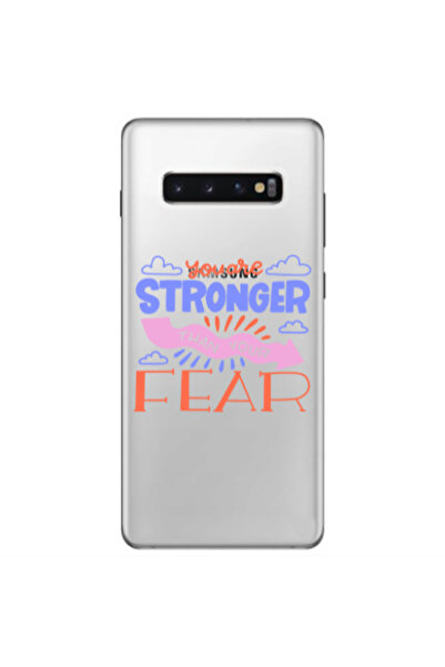 Other Samsung S10 Plus You are Stronger Transparent Silicone TPU Θήκη