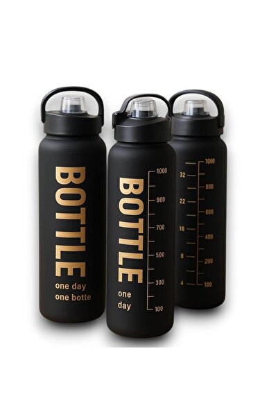 snapcart 3 pics 1L Motivational Water Bottle with Measurement Scale, Leakproo...