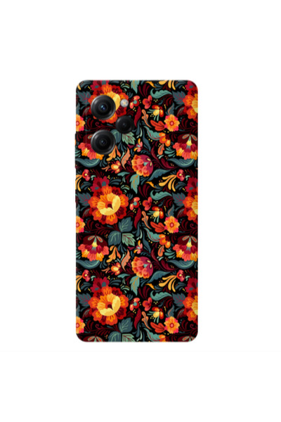 Other Xiaomi Poco X5 Pro Orange flowers Transparent Silicone TPU Θήκη