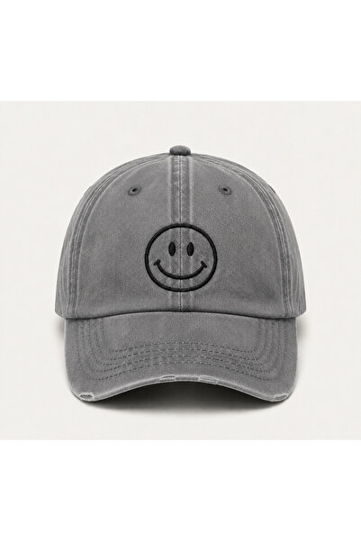 WeavedCo "Smile" Embroidered Vintage Washed Baseball Cap