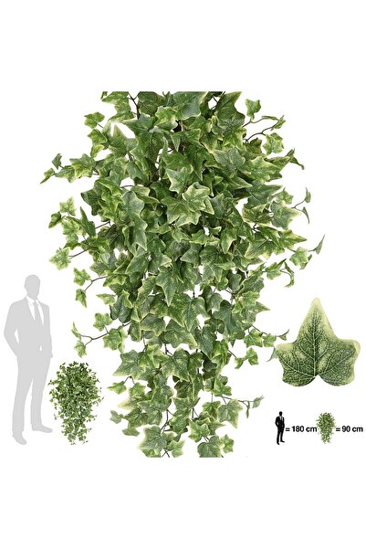 Roberto Rossi Iedera artificiala H90cm cu 352 frunze verde cu crem