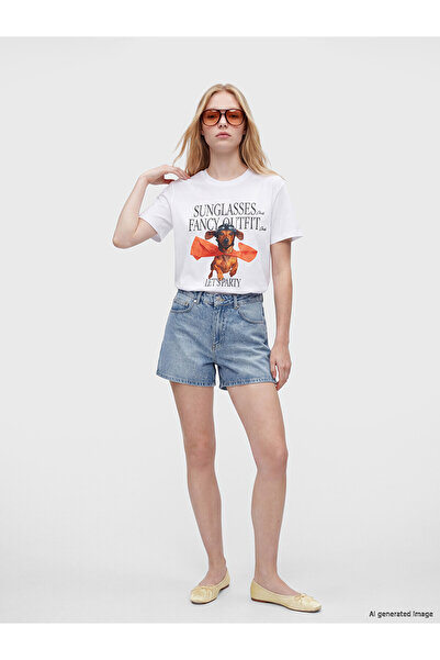 LC Waikiki TexX Store Kalitesi Taşlı Kadın Jean Şort