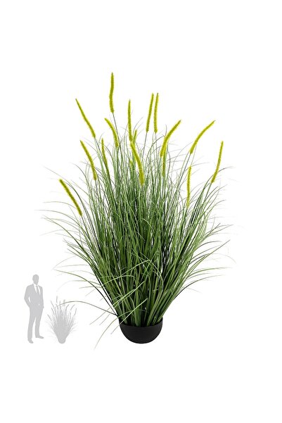 Roberto Rossi Iarba artificiala Onion Dogtail 120 cm cu 17 flori verzi