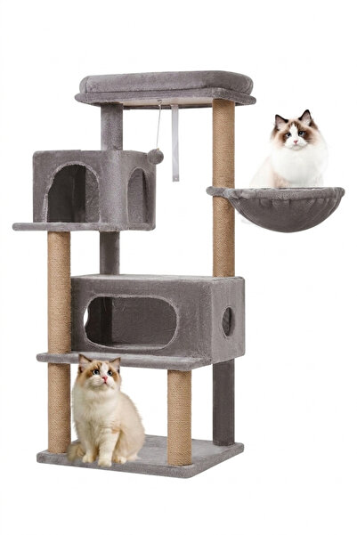 PATİSTORE Viyana Gri Çok Katlı Yıkanabilir Wellsoft Kumaş Ağır MDF Taban Kedi...