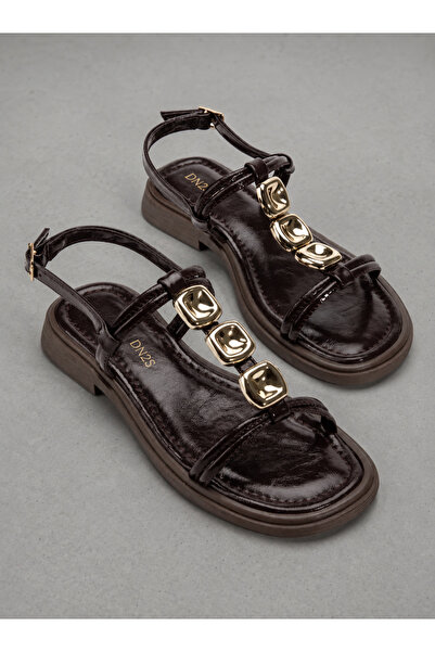 DN2S Women's Sandals with Gold Accessories