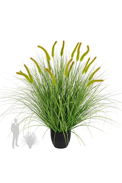 Roberto Rossi Iarba artificiala Onion Dogtail 100 cm cu 15 flori verzi