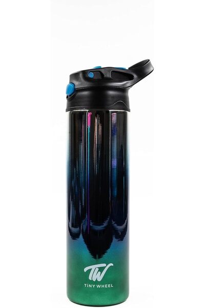TINY WHEEL Stainless Steel Bottle from Tiny Wheel, 530 ml Capacity, Blue Color