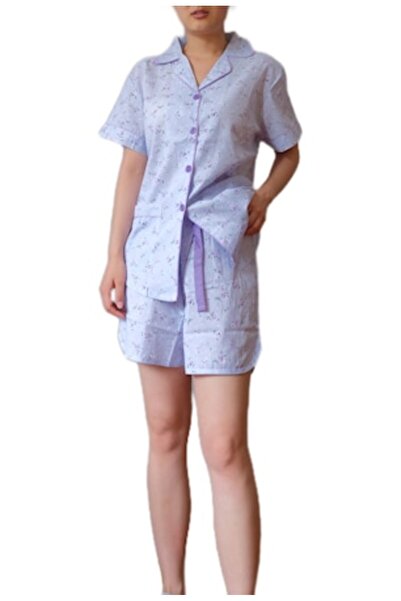 Global Classic Women's Pajama Top Bottom Set , 100% Cotton, Short Sleeve, Sho...