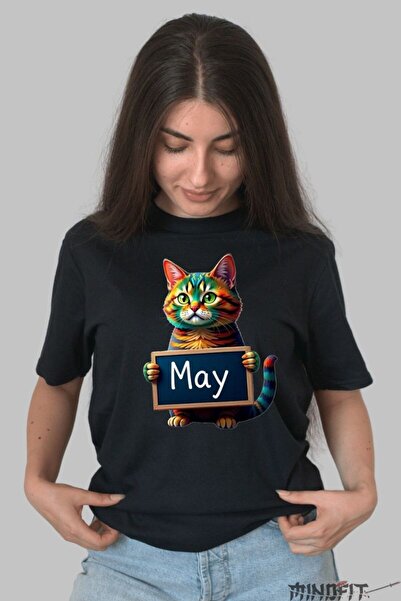 GILDAN Tricou Cu Pisica Multicolora May