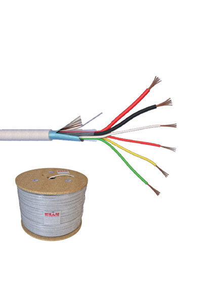 ELAN 6-core shielded alarm cable + power supply 2x0.75, solid copper, 500m 6C...
