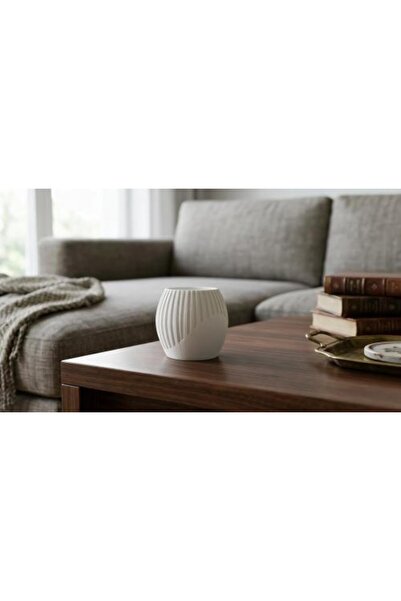 FONOON Small Ribbed Plaster Flower Vase
