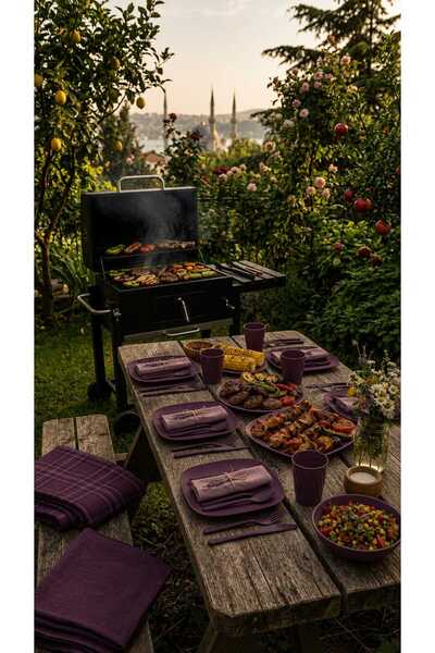 isometric Kare Piknik Seti 32 Parça (6 Kişilik)