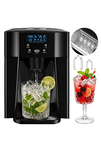zola Aparat cuburi gheata cu dozator apa, 12 kg/24h, rezervor 3L, afisaj LCD,...