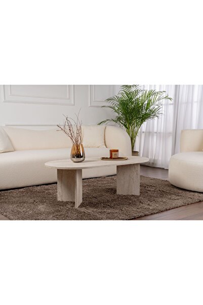 Mourah Home Sable Modern Coffee Table 119cm W - Travertine M.SH.29166.2