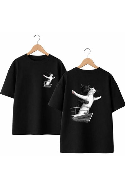playwear Titanic Cats majica sa printom na prednjoj i zadnjoj strani, 100% pa...