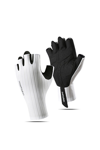 Choice1 M WHITE Half Finger Road Cycling Gloves Summer Breathable Shock Absor...