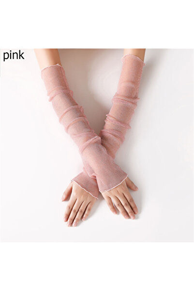 Choice3 pink Women's Summer Sun Protection Sleeves Mesh Lace UV Thin Long-Sle...