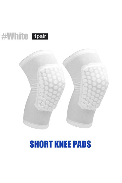 Choice11 M White-2Pcs 1/2Pcs Knee Support Brace Pads, Breathable Short Shockp...