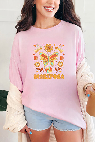 Sarah's Boutique Women's T-shirt – 100% cotton – Mariposa Bloom