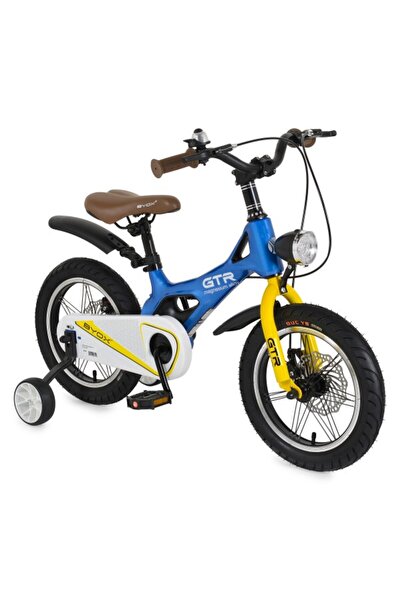 byox Bicicleta copii GTR Blue 14 inch, 3-5 ani, cadru magneziu, frane disc fa...