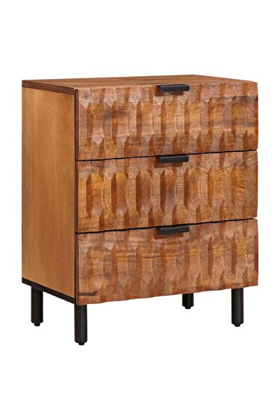 vidaxl Dulap de noapte Maro 50 x 33 x 62 cm Lemn de mango solid
