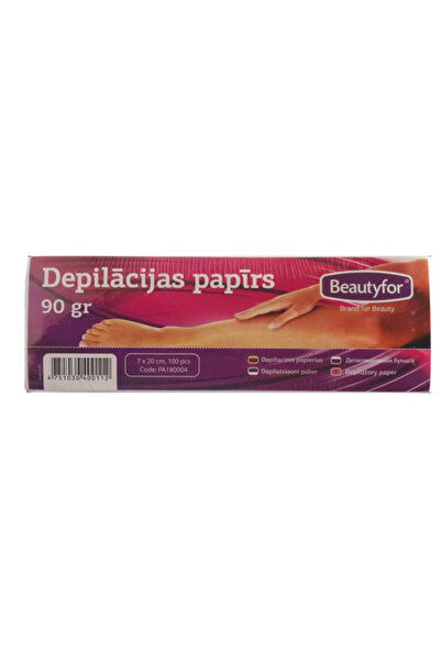 Beautyfor Benzi din Hartie pentru Epilat - Waxing Paper Strips, 90 g, 100 buc