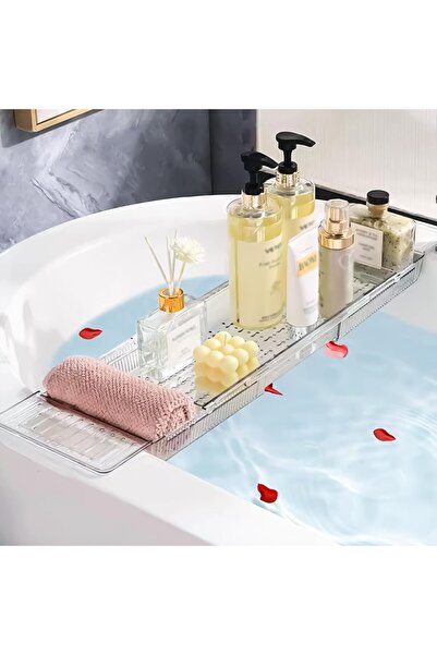 Arabest Premium Expandable Bathtub Caddy Tray, Adjustable Space-Saving Storag...