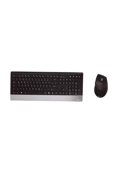 MediaRange Set tastatură și mouse wireless, Negru/Argintiu, Layout GR