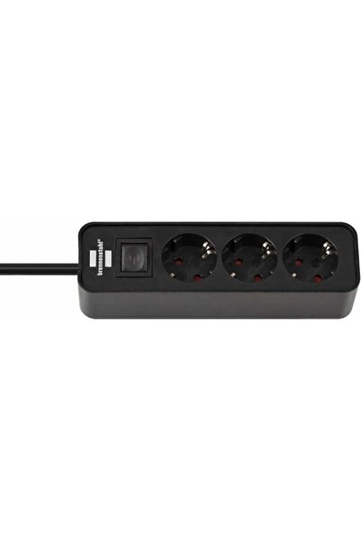 Brennenstuhl Extension Lead, 3 Sockets, 1.5 m, Child Protection, Black