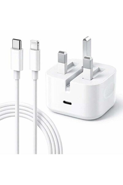 Generic شاحن سريع USB-C بقوة 20 واط مع كابل USB-C إلى Lightning بطول 1 متر له...