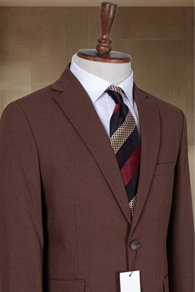 Sergio Ferraro Brown Slim Fit Italian Style Classic Men's Blazer Jacket
