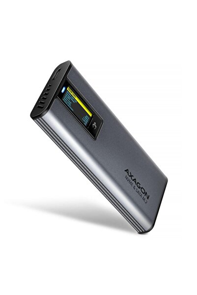 Axagon Cutie externa EEM2-SD2 USB-C 10Gbps pentru SSD M.2 NVMe si SATA, Negru