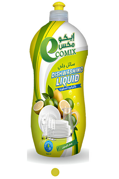ecomix إيكو مكس سائل غسيل صحون 900 مل × 12 قطعة - ليمون