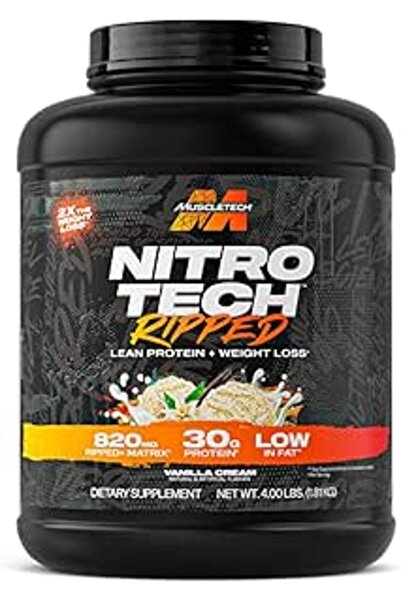 MUSCLETECH بروتين نيتروتك ريبيد لين بنكهة الفانيليا 4 أرطال: 9575