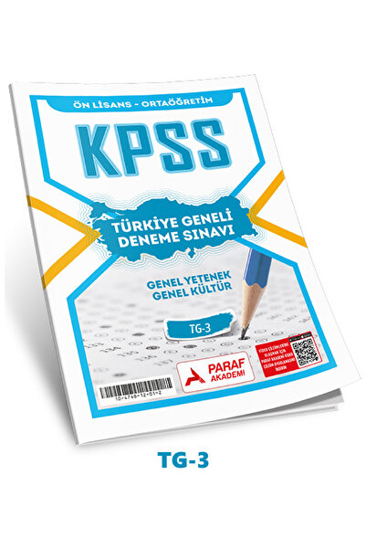 Paraf Akademi KPSS ÖN LİSANS GENEL YETENEK GENEL KÜLTÜR TÜRKİYE GENELİ 3. DEN...